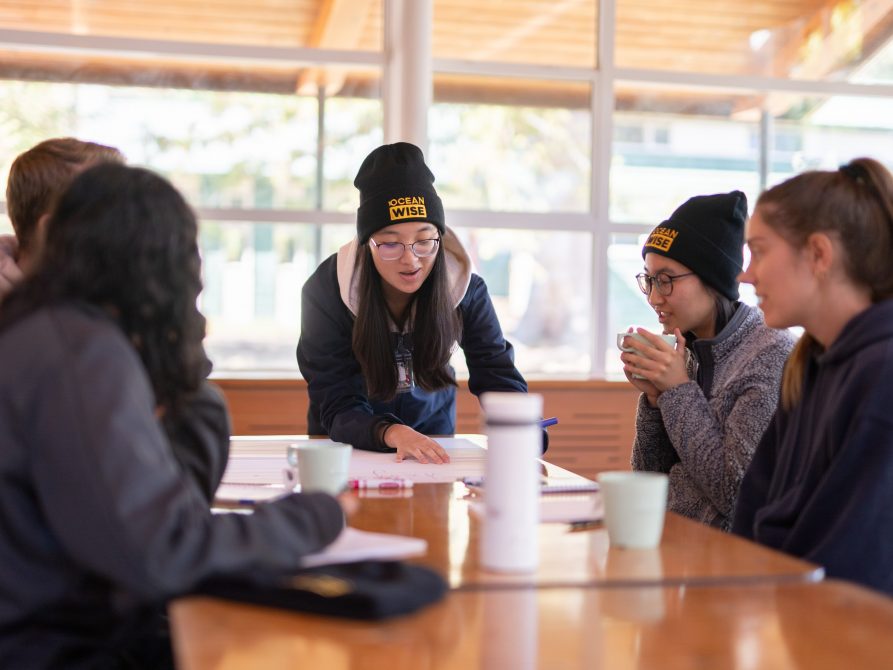 Microgrant participants completing an activity.