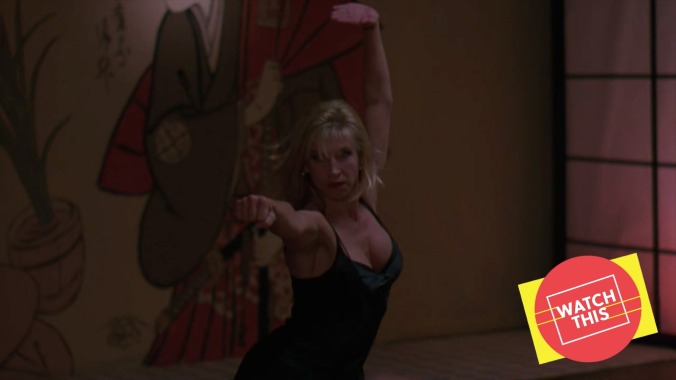The queen of DTV action takes cues from The Dead Zone in her boldest, sexiest movie